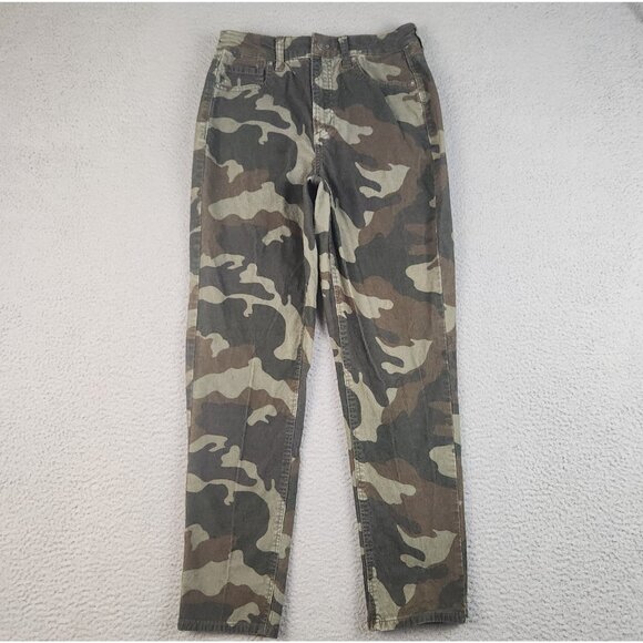 American Eagle Pants Women's 4 Regular Super Stretch Corduroy Camo Straight Leg - Picture 2 of 12